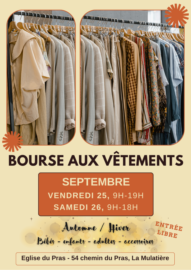 Bourses aux vêtements – 25-26 septembre 2026